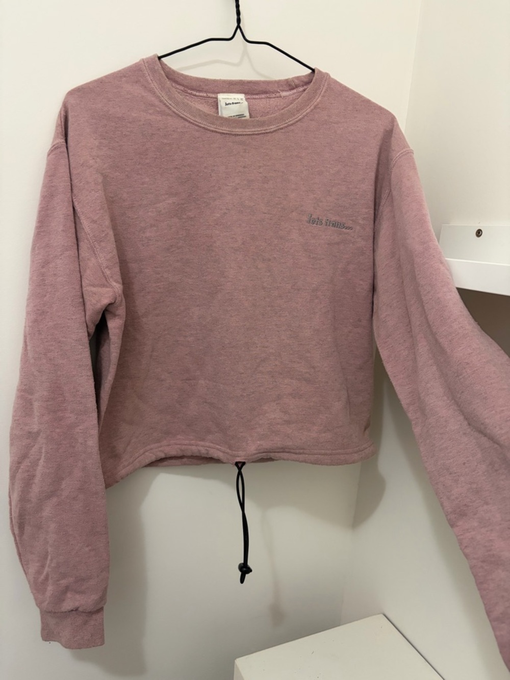 Pink Iets Frans Cropped Sweatshirt